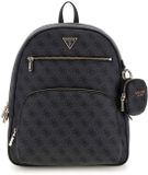 GUESS Power Play II Tech Backpack Coal Logo donkergrijs