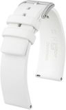 HIRSCH PURE M WHITE UNI -20mm Horlogeband Rubber Wit Unisex 20mm