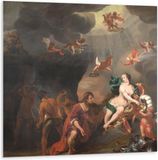 KuijsFotoprint Forex - Oude Meesters - Aeneas ontvangt nieuwe wapenrusting, Ferdinand Bol - 100x100cm Foto op Forex