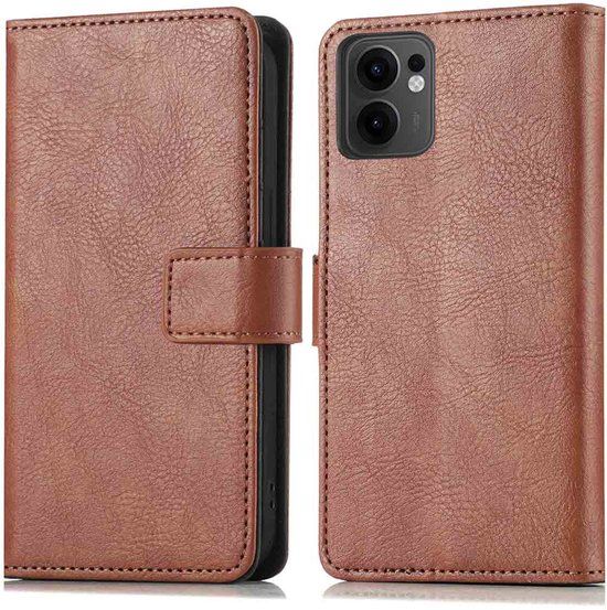 imoshion Hoesje - Geschikt voor Oppo Reno 13 - Luxe Bookcase - Bruin