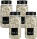 Mica Decorations pierres décoratives - 4x - blanc - 1 kilo - 650ml - pierres de loisirs créatifs
