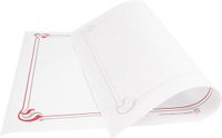 Merkloos Papieren Placemats wit, motief rood & grijs 500 stuks (31x43cm)