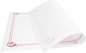 Merkloos Papieren Placemats wit, motief rood & grijs 500 stuks (31x43cm)