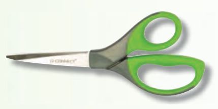 Q-Connect KF03987 Schaar - Groen, Grijs, Metallic - 21 cm