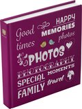 Henzo Fantasy Wording Photo Album - 400 Photos - Dark Red