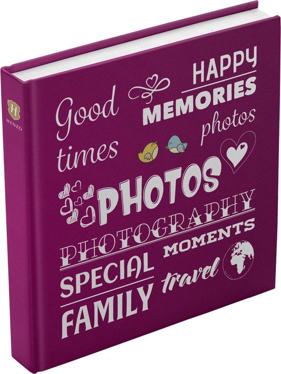 Henzo Fantasy Wording Photo Album - 400 Photos - Dark Red