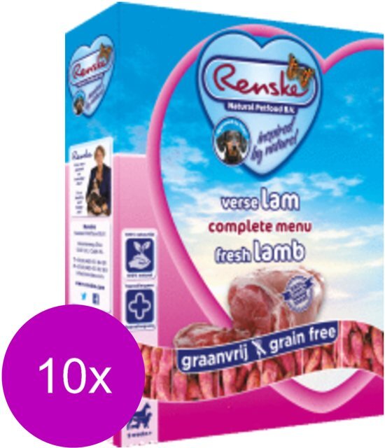 RENSKE Hond Vers Adult Graanvrij 395 g - Hondenvoer - 10 x Lam