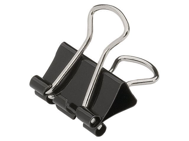 Staples Papierklem - 15 mm - Zwart/Zilver - 12 stuks