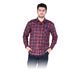 Kf-GCM Chemise en flanelle, bleu foncé-rouge, taille M