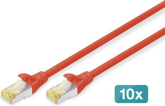 Digitus DK-1644-A-030-R-10 netwerkkabel Rood 3 m Cat6a S/FTP