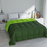 Italian Bed Linen ELEGANT Winter Dekbed, Donkergroen/Appelgroen, 260x260cm