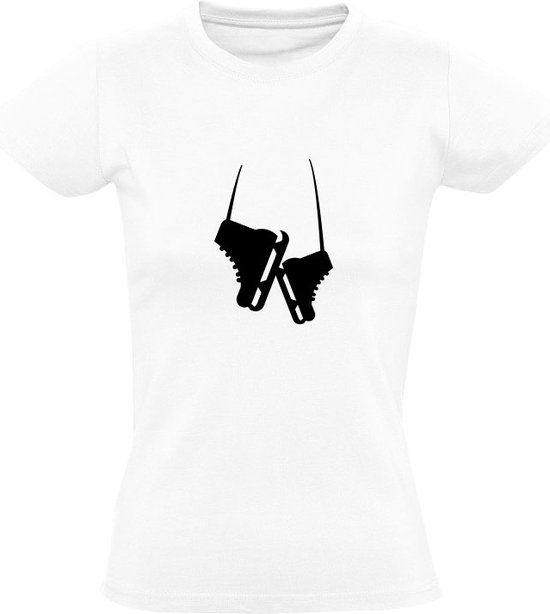 Schaatsen Dames T-shirt Wit 3XL