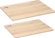 Alpina Set van 2x snijplanken bamboe hout naturel rand - 23 x 30 cm en 28 x 38 cm