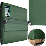 KOTARBAU® Afdekzeil - Polyethyleen - 6x10 m - Olijfgroen - 110 g/m² - Waterdicht