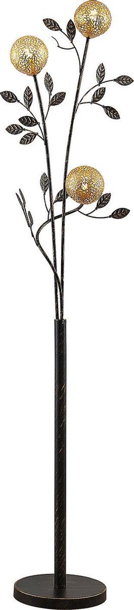 Lucande Vloerlamp - 2 Lichts - Ijzer - Goud - H: 160 cm - G9