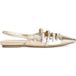 Café Noir Slingback en cuir lamé avec clous et strass light gold 37