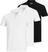 JACK&JONES JJEBASIC POLO SS SMU 3PK - Herren - Polo - Weiß - Baumwolle - Slim Fit - Größe XL