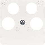 Busch-Jaeger centraalplaat TV / SAT 4-voudig alpinewit - Reflex SI