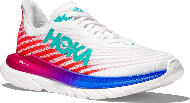 Hoka One One Mach 5 Hardloopschoenen Dames - wit/rood
