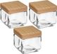 5Five Voorraadpot - 3 stuks - Glas met houten deksel - 850 ml