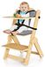 Chaise haute - Chaise haute pliable pour bébé - Réglable en hauteur - En bambou - Rembourré - Design moderne - Disponible en plusieurs couleurs