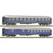 Fleischmann 6260083 N 2-delig Set 2: Sneltreinrijtuig, Suisse Train Bleu 2-delig