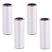 Wagner Teno 121204 Meubelpoot, starterset, 4-delig, Ø 30 x 90 mm, incl. QuickClick® glijders en accessoires, staal gepoedercoat aluminium zilver