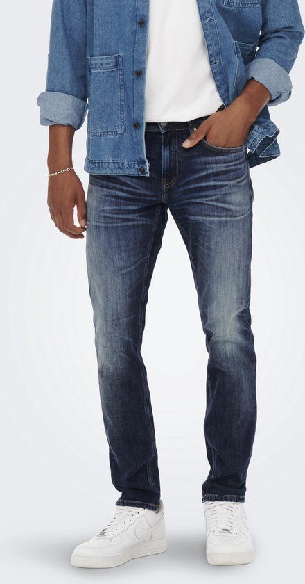 ONLY&SONS Heren Jeans ONSWEFT REG. DB 3251 A14 DNM NOOS Blauw W36 x L32