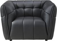 Vente-unique Fauteuil droit 1 place Dugori cuir noir