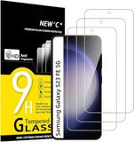 NEW'C 3 Stuks, Screen Protector voor Samsung Galaxy S23 FE 5G, Gehard Glass Schermbeschermer Film 0.33 mm ultra transparant, ultra resistent