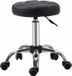 PAKO H tabouret pivotant noir, réglable en hauteur 48-63 cm, Ø 35,5 cm, avec roulettes en caoutchouc