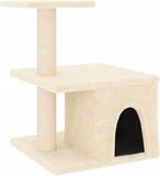 vidaXL Kattenmeubel met sisal krabpalen 48 cm crèmekleurig