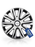 MICHELIN Wieldoppen MX-ABS 16 inch universele wieldoppen set van 4 voor auto ABS kunststof | zwart/zilver