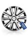 MICHELIN Wieldoppen MX-ABS 15 inch universele wieldoppen set van 4 voor auto ABS kunststof, zwart/zilver