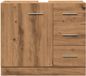 Meuble sous lavabo sans marque - Meuble de salle de bain - Rangement organisation - Résistant à l'humidité durable - 63x30x54 cm - Chêne Artesan
