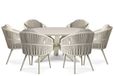 Santika Furniture Santika Marani/Xento 150 cm dining tuinset 7-delig