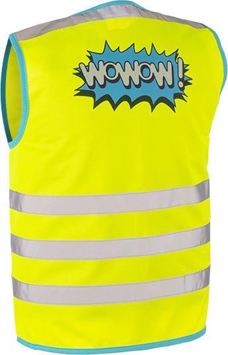 Wowow Kids Jacket Geel M - fluohesje voor kind - EN 1150