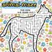 Animal Maze Book for Kids Ages 4-8: Simple and cute maze book