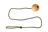 DINGO Nubby hondenbal, volledig met rubber gevuld, met 100 cm lang touw, geschikt voor het ophalen, hondensport, behendigheid, touwtrekken, speeltijd, groot formaat, willekeurige kleur