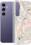 Techsuit Marmeren achterkant voor Samsung Galaxy S24 Plus - Roze