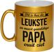 Bellatio Decorations Dit is hoe de leukste en meest geweldige papa eruitziet cadeau koffiemok / theebeker - goudkleurig - 330 ml - verjaardag / Vaderdag - cadeau tekstmokken