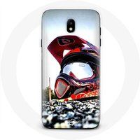 Maniacase Etui voor Samsung Galaxy J7 2017 Moto Cross Helm