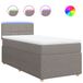 vidaXL Boxspring met matras stof taupe 120x200 cm