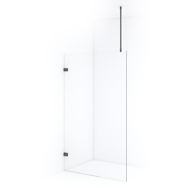 Maxaro Inloopdouche Diamond 110cm 8mm Helder Veiligheidsglas Zwart Metaal