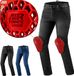 SHIMA Rider Motorbroek voor heren, goedgekeurd, kniebeschermers, Airforce, motorbroek, jeans, textiel, kniebescherming, versterkt, Airflow jeans, grote maat (heren, zwart, 38/34)