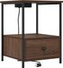 vidaXL - Nachtkastje - Bruin - Eiken - 42 x 41 x 56 cm - Bewerkt hout