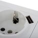 Wit schuko-dockingstation met USB, Europese serie