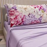 PETTI Artigiani Italiani - Katoenen beddengoed met kussenslopen met digitale print, beddengoed voor tweepersoonsbed, hortensia, 100% Made in Italy