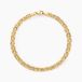 Bracelet Capucin Or Jaune Maille Marine Plate