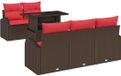 vidaXL Banc de jardin 4 places marron polyrattan